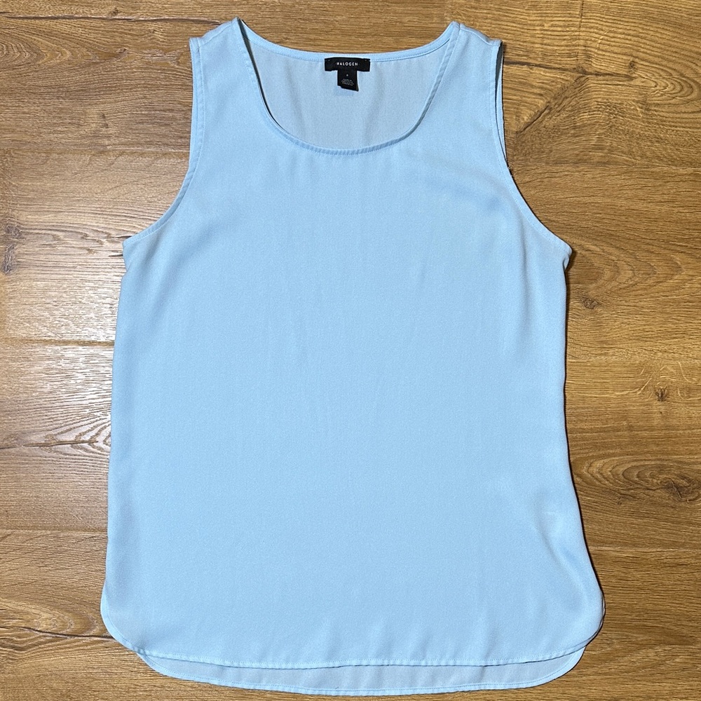 Halogen Light Blue Tank Top Small